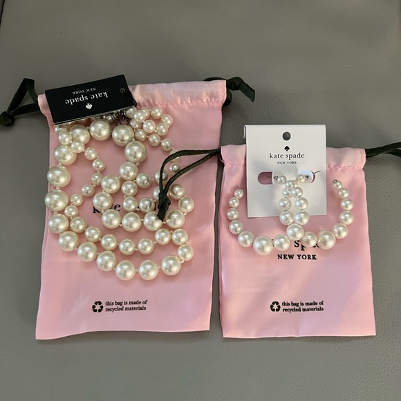 Kate Spade White Pearl Jewelry Set - Picture 1 of 4